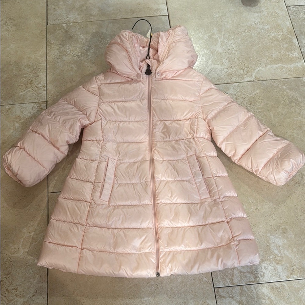 Moncler Pink Puffer Jacket with Quilted Design